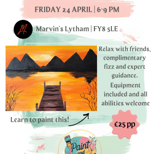Sunset Mountain Scene | Friday 24 April 2026 | Paint and Prosecco