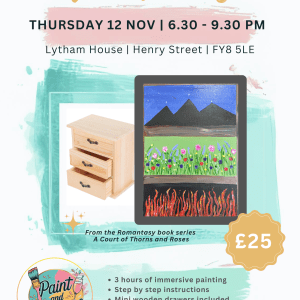 Romantasy Book Themed Painting Event | 12 November | Lytham House FY8 5LE